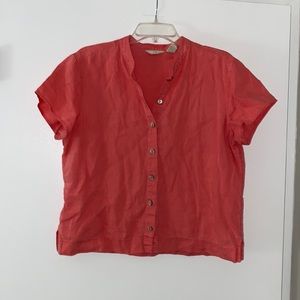Linen Short Sleeve Button Up